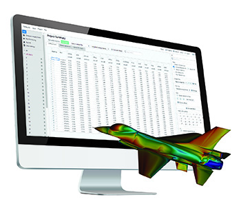 Computer screen with a chart and an airplane